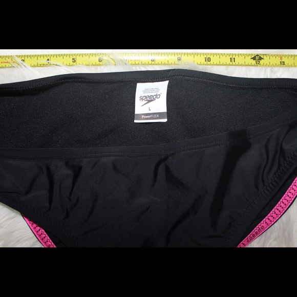 Women’s Speedo PowerFlex Hipster solid black bikini bottom (only) - Picture 4 of 6